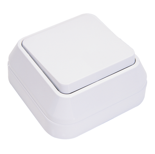 Ключ еднополюсен Makel, 10А 250V, откр. монтаж, IP20, бял | Серии ...