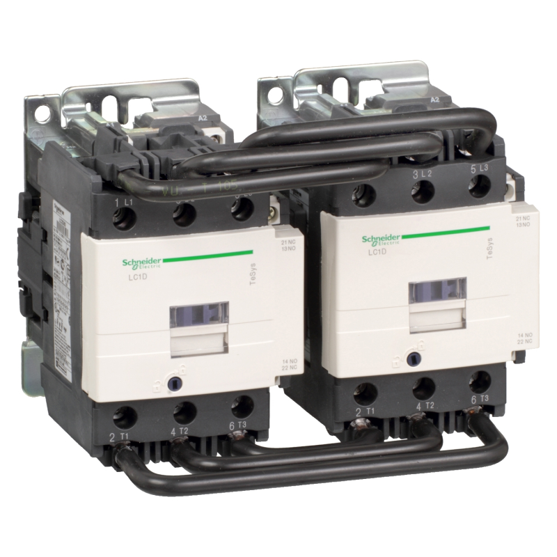 Reversing contactors 3P 95A 45kW/400V 1NO+1NC 110V 50/60Hz | Switchgear
